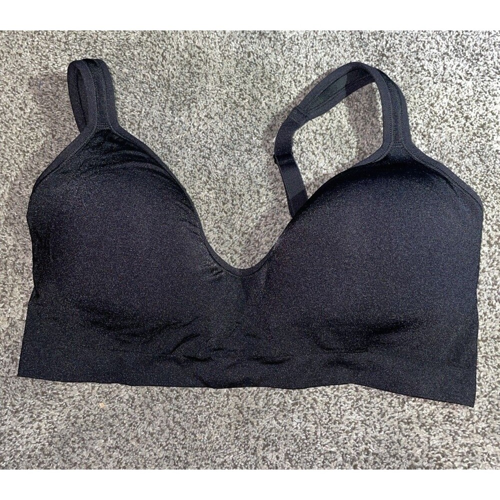 NWOT Felina C6512 Wireless Comfort Bra Black L/G Seamless Bralette